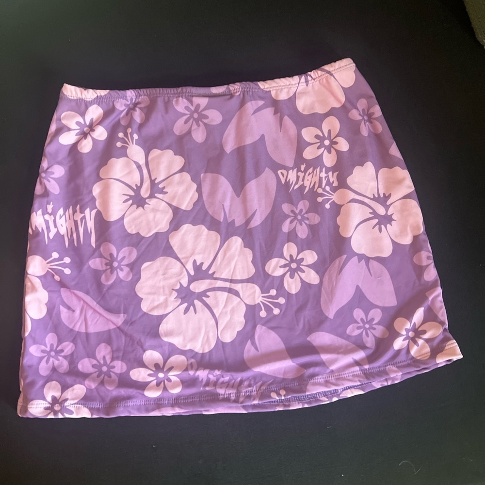 Omighty purple hibiscus skirt Small - Picture 2 of 5